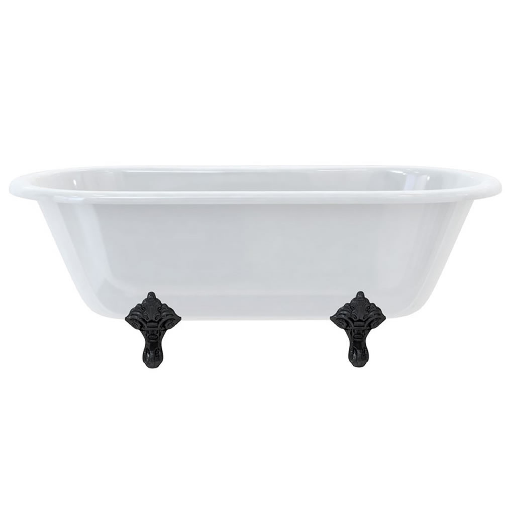 Burlington Windsor 1700mm Freestanding Bath With Black Traditional Feet